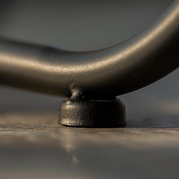 Modern Contoured Seat Pine Solid Wood Bar Stool with Iron Base