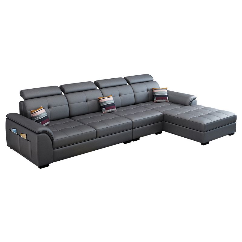 Nordic Style Sofa Bed Latex/sponge Seat Filling Imitation Leather Sofa