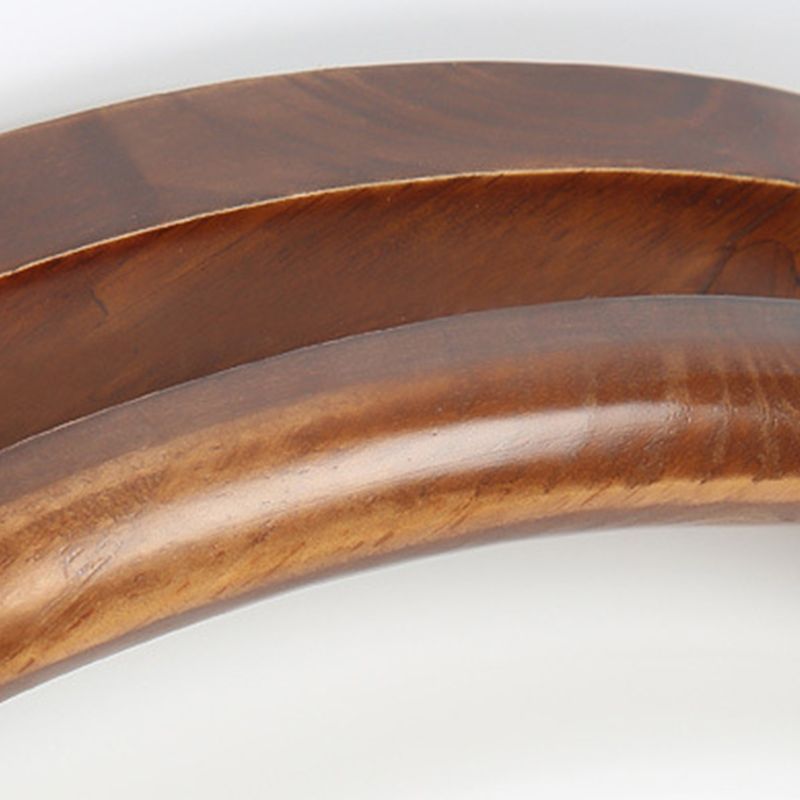 Minimalist Geometric Wall Sconce Walnut Wood Finish Hallway Flush Mount Light