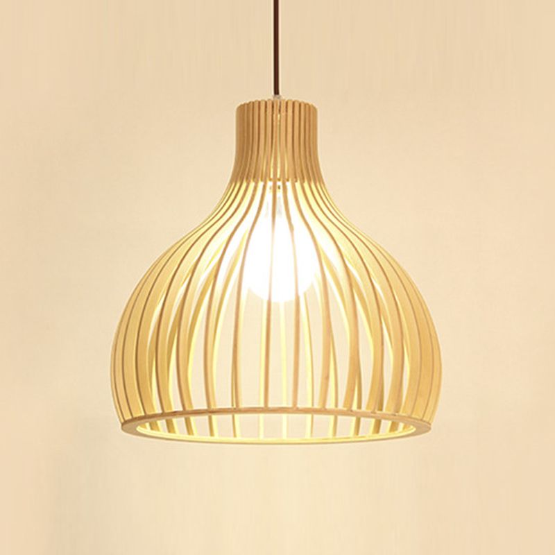 Lampe suspendue en bois à lampe des luminaires de pendentif contemporain pour le café dans la salle à manger