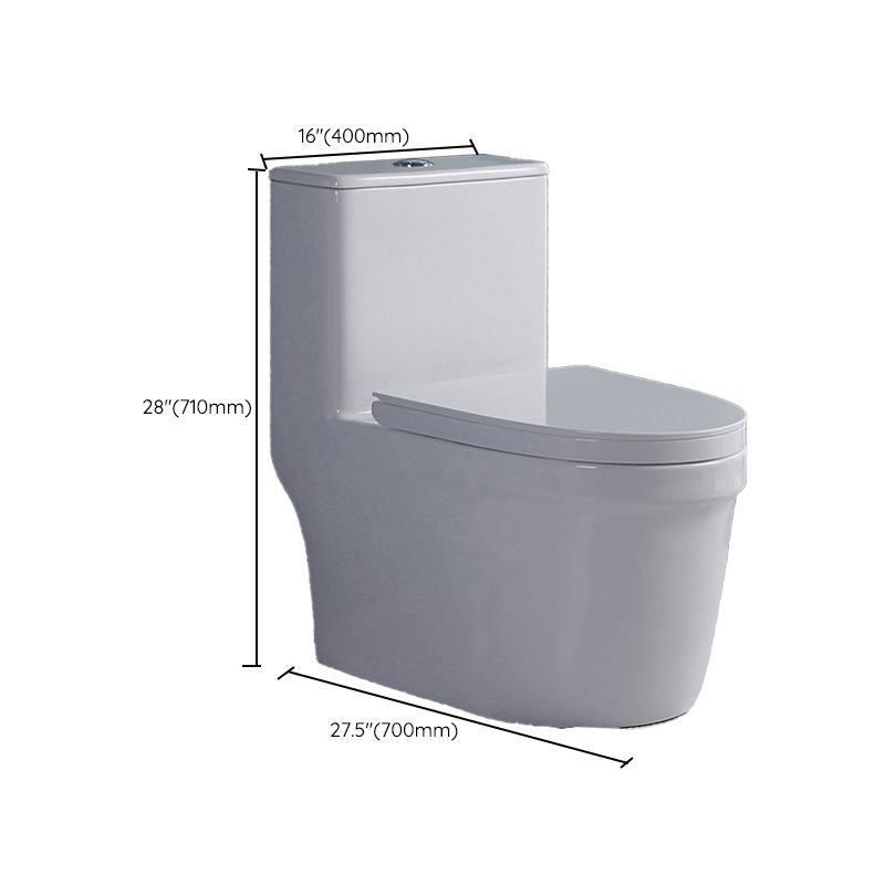 Contemporary Flush Toilet Floor Mounted Siphon Jet Porcelain Urine Toilet
