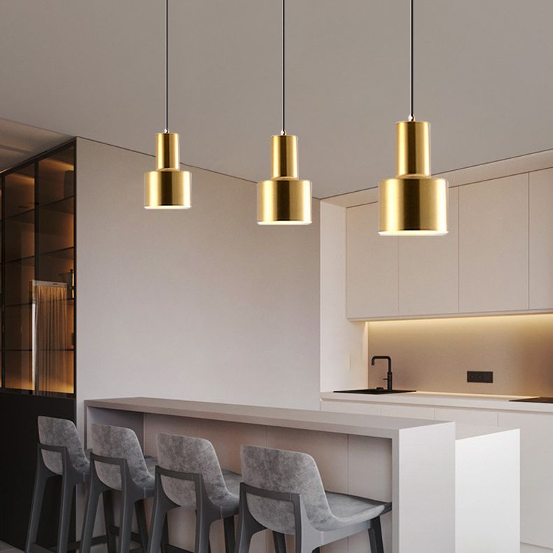 Contemporary Metal Pendant Light Fixture 1-Light Hanging Ceiling Light