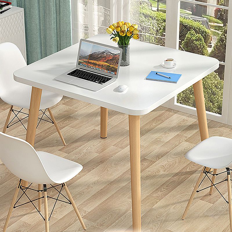 Modern Style Wood Color Solid Wood Base White/wood Color Density Board Top Coffee Table