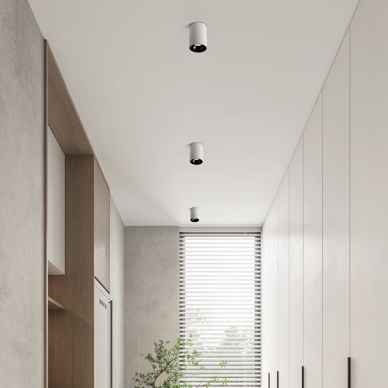 Cylinder Flush Mount Ceiling Light Fixture Modern Metal Flush Mount Lighting