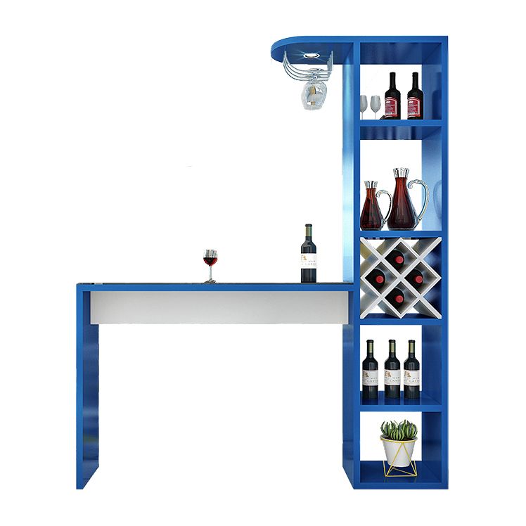 Manufactured Wood Bar Table with Storage Matte Finish Bistro Table for Small Places