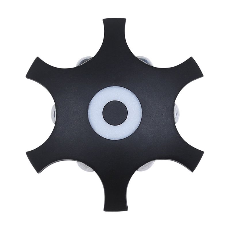 Snowflake Outdoor LED Wall Light Plastic 6-Bulb Modern Flush Mount Wall Sconce in Black, Warm/White Light