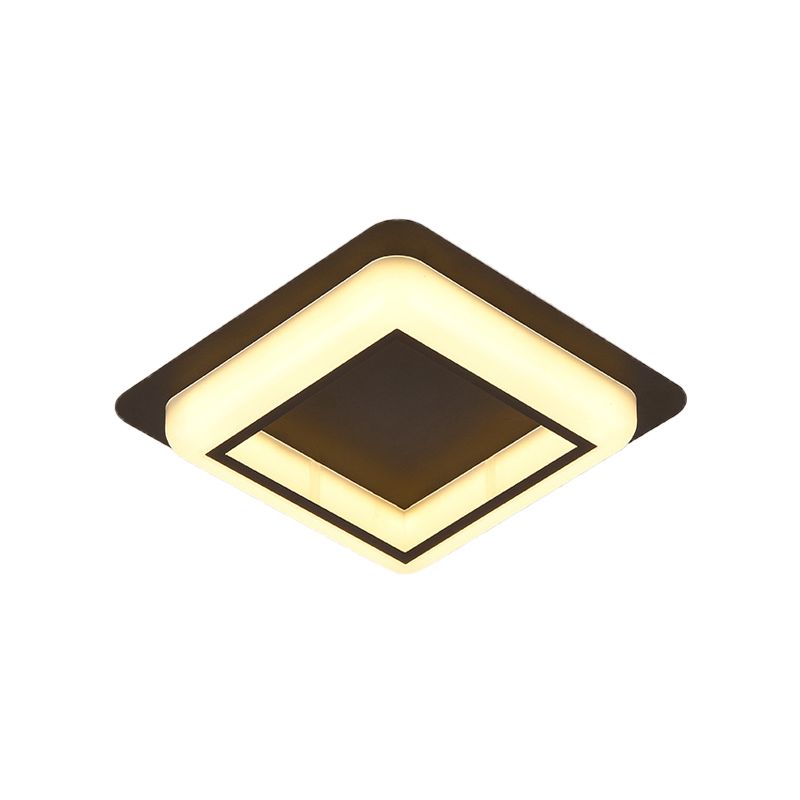 Vierkant plafondinbouw moderne acryl slaapkamer LED inbouwlamp in wit/zwart/grijs