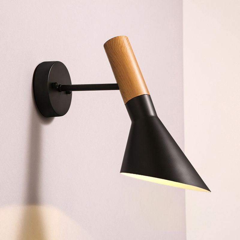 Metal Cone Shape Wall Sconce Modern Style 1 Light Wall Light Fixture