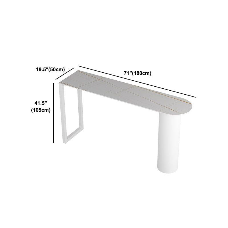 Modern Style 1/2/5 Pieces Sintered Stone Pub Table Set Fixed Table Counter Table