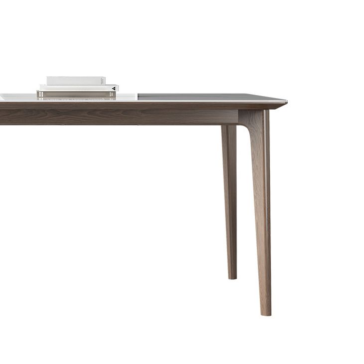 Dining Room Set Minimalist with Solid Wood Dining Table and Upholstered Chairs