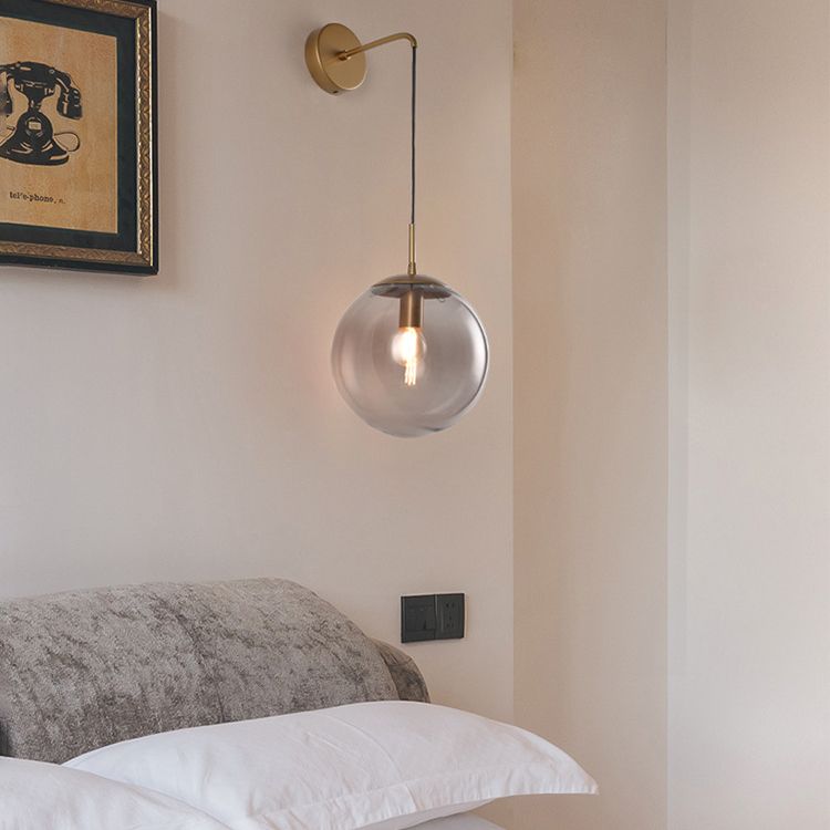 Moderner Stil kugelförmiger Wandlampenglas 1 Lichtwandbeleuchtung