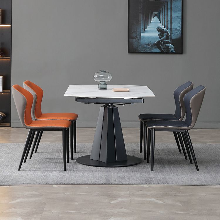 Modern Sintered Stone Dining Round Table Set 1/4/5/7 Pieces Dining Set