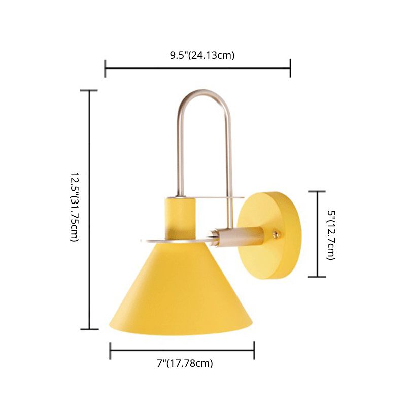 6 couilles lampe à paroi macaron en option unique Bulbe de style nordique Nordic Cone Light pour le couloir de la chambre à coucher