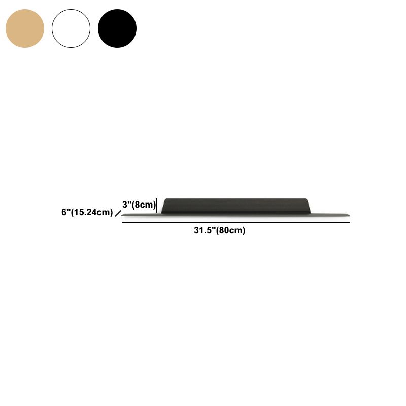 Scandinavian Metal Floating Bookcase 6" Wide Living Room Book Shelf