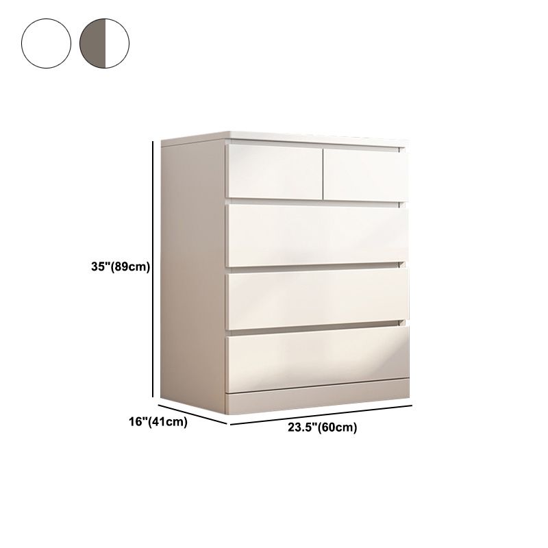 Modern Wood Accent Chest with Drawers Rectangle Chest 23.62" Long