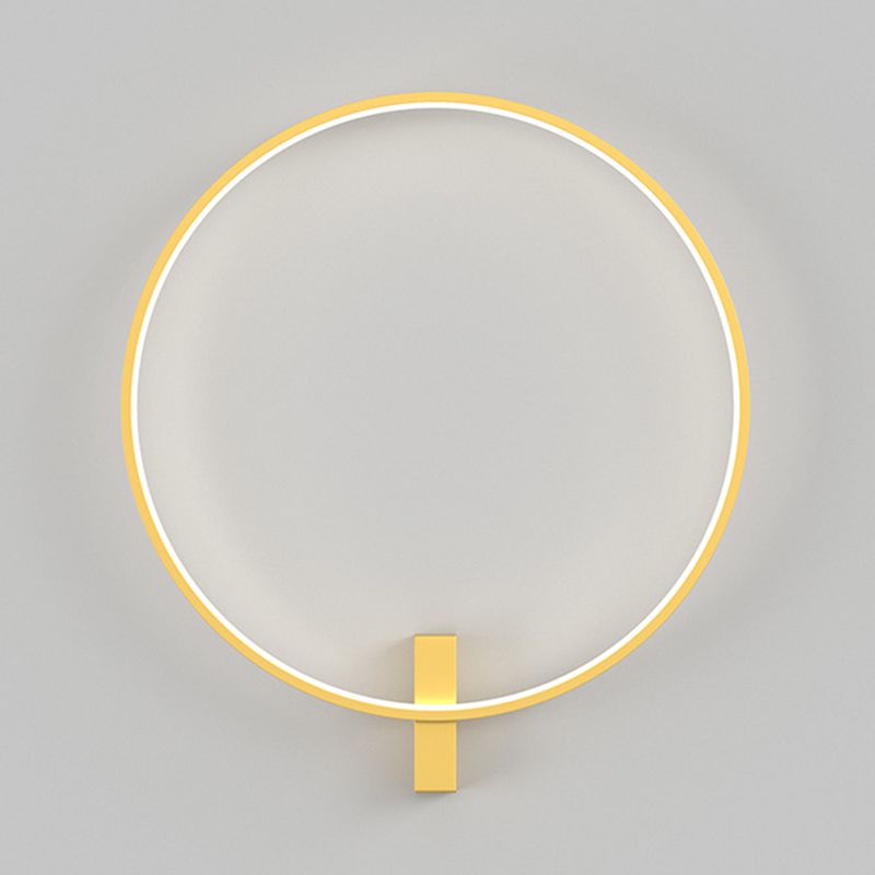 Metal Round Shape Wall Mount Lighting Modern 1-Light Wall Mounted Light Fixtures