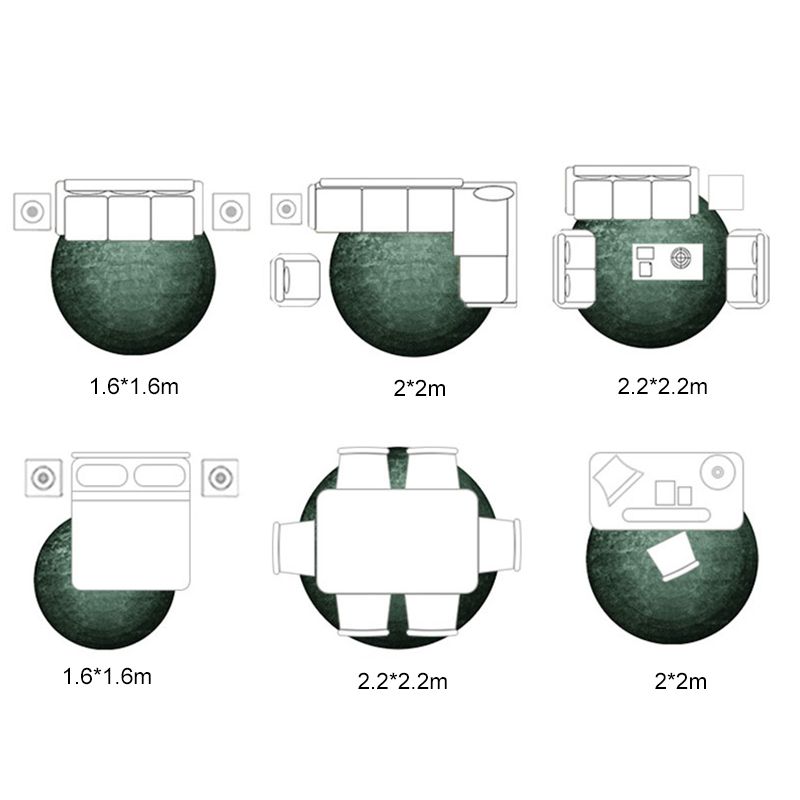 Fancy Modern Carpet Green Polyester Area Rug Tie-Dye Pattern Stain Resistant Rug for Home Decor