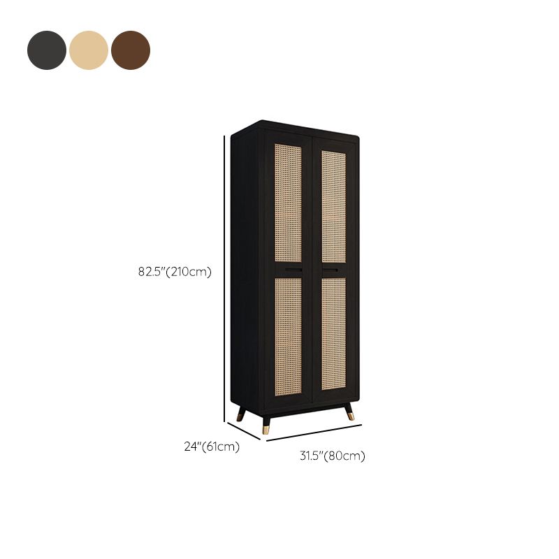 Rubberwood Wardrobe Closet Sliding Contemporary Wardrobe Armoire