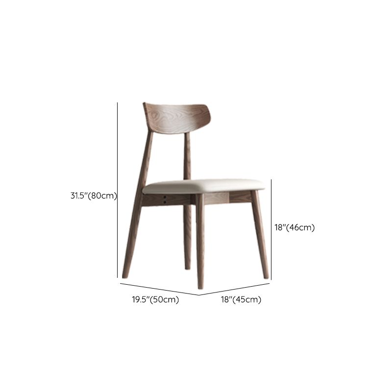 Modern Style Side Chair Wood Open Back Dining Room Chair for Kitchen