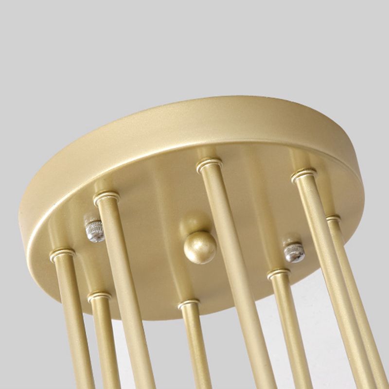 Exposed Bulb Radial Semi Flush Mount in Industrial Creative Style Wrought Iron Ceiling Light