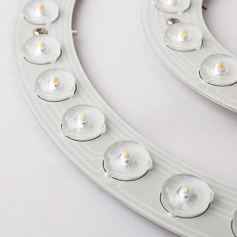 Sala de estar infantil color macarron ronda incrustada lámpara de techo LED de metal