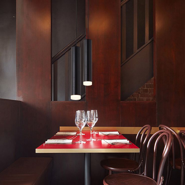 Moderne Röhren Anhänger Beleuchtungskörper Acryl 1 leichte Hanglampen für Esszimmer