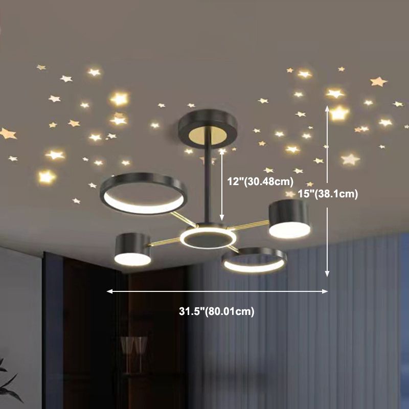 Multi Light Unique Branch Hanging Lights Modern Style Metal Hanging Lighting for House