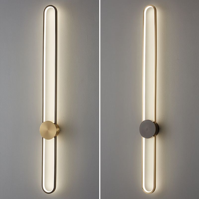 Single Modernism Golden/Black Wall Mounted Sconce LED Wall Light for Foyer