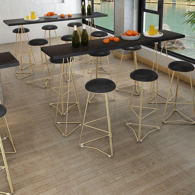 Glam Bar-height Table with Metal Base 41.3-inch Height Table Top Bar Table for Patio