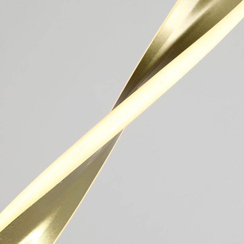 1 Light Linear Hanging Pendant Modern Style Metal Hanging Lighting for Living Room