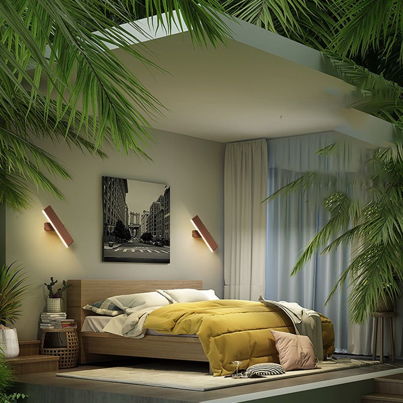 Modern Simple Wall Light Rectangle Shape Wall Lamp with Acrylic Shade for Bedroom