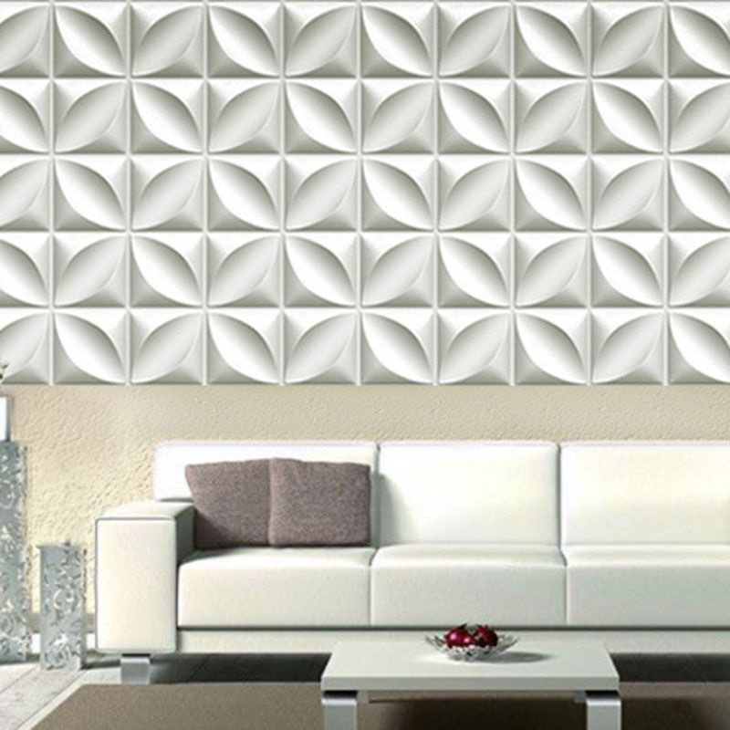 Square Interior Wall Paneling Peel and Stick Texture Effect Wall Paneling