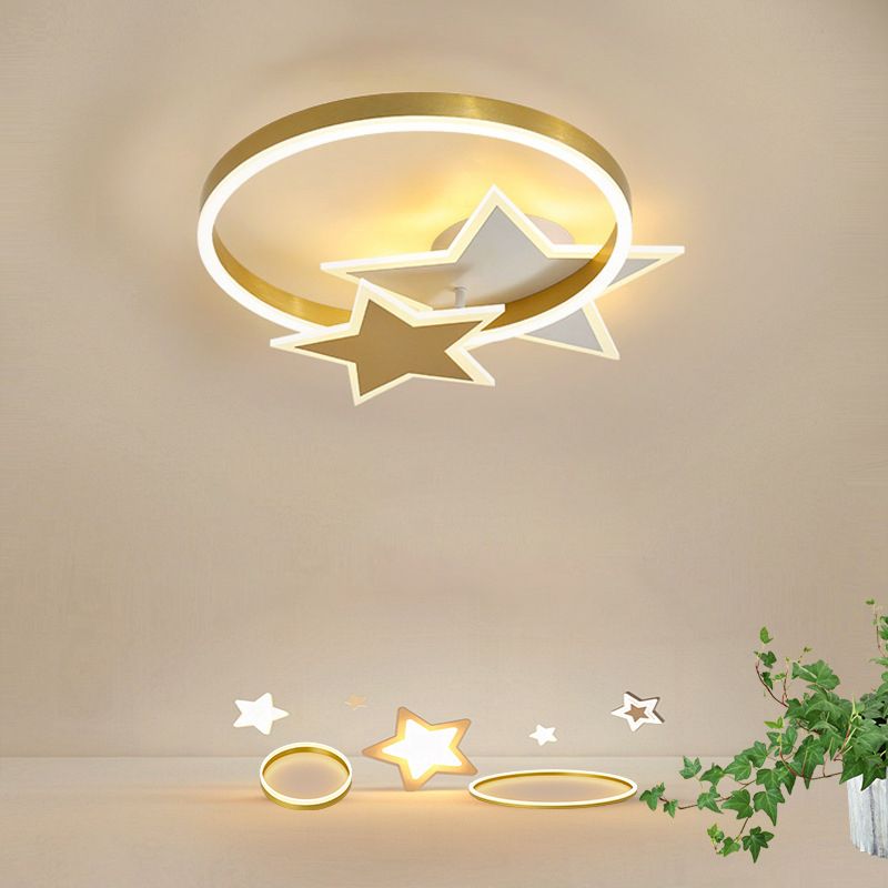 Children Ceiling Mount Light LED Ceiling Light with Acrylic Shade for Bedroom