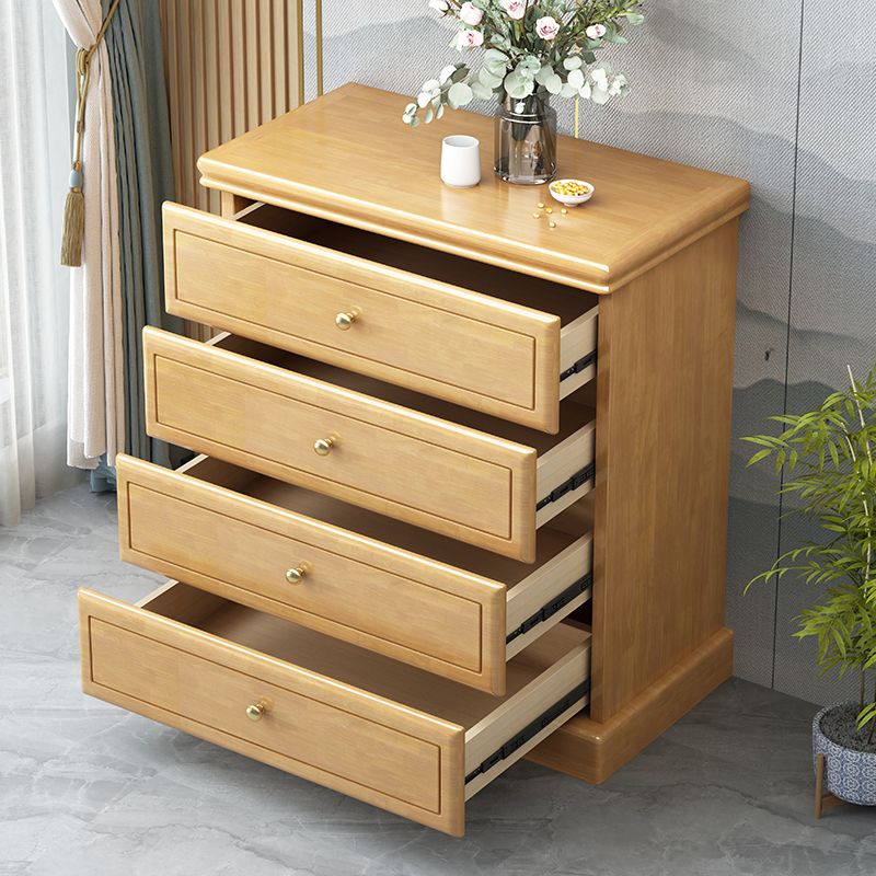Modern Rectangle Brown Cabinet Knobs Wood Side Cabinet with Drawer
