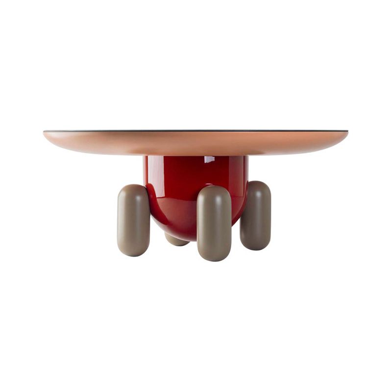 Scandinavian Round Coffee Table Abstract Base Cocktail Table