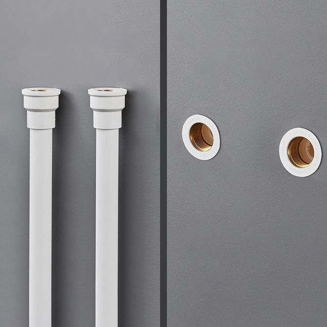 Contemporary Wall Mounted Bathroom Faucet Lever Handles 2 Hole Faucets Brass Faucet