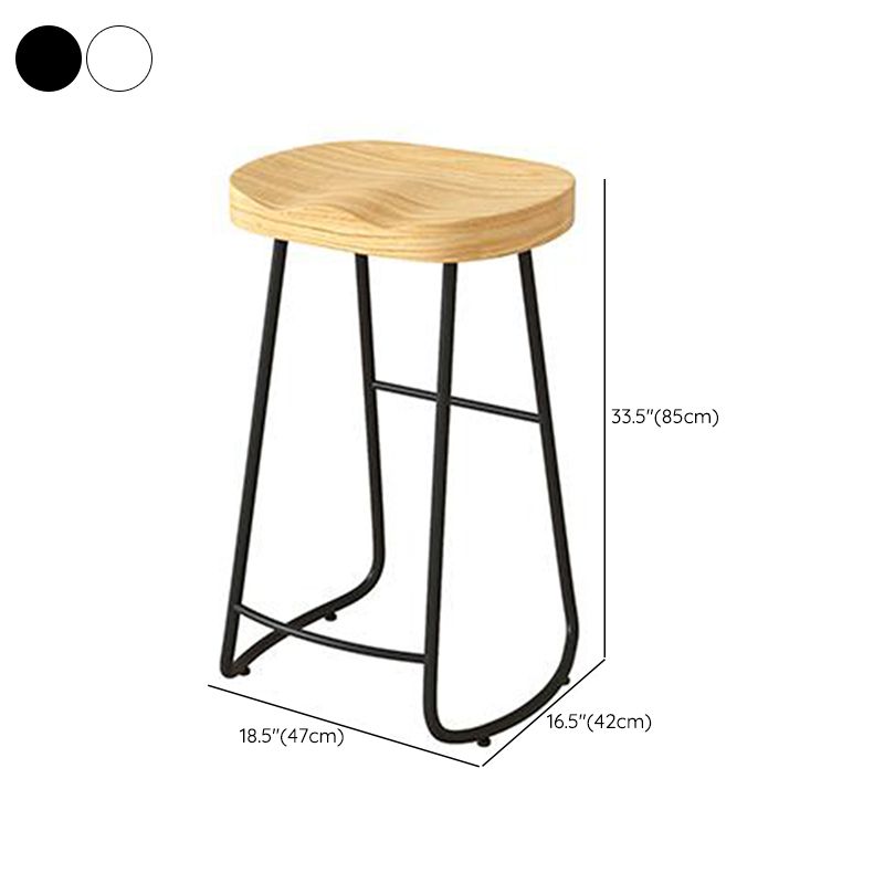 Backless Counter Height Stools Rubberwood Bar and Counter Stool