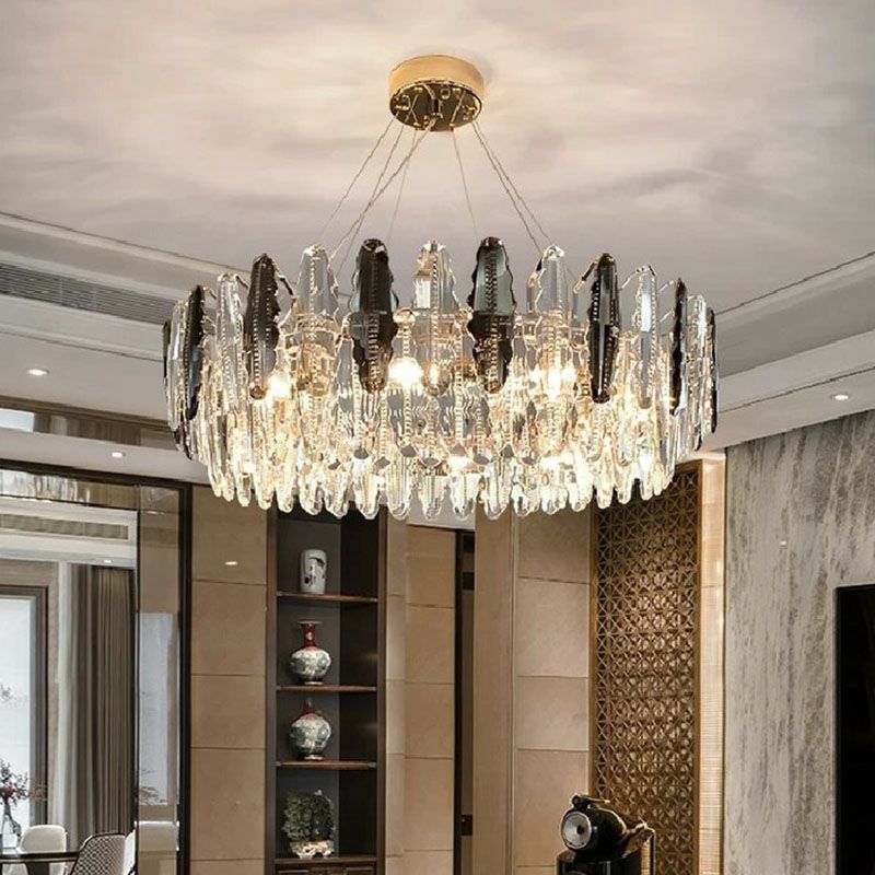 Drum Living Sospension Light Crystal MODERN MODERN Style lampada lampada in chiaro in chiaro