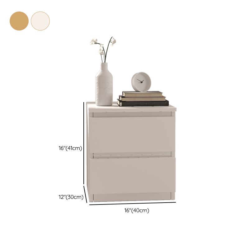 Modern White/Natural Chest with Wooden Drawers Rectangle Chest