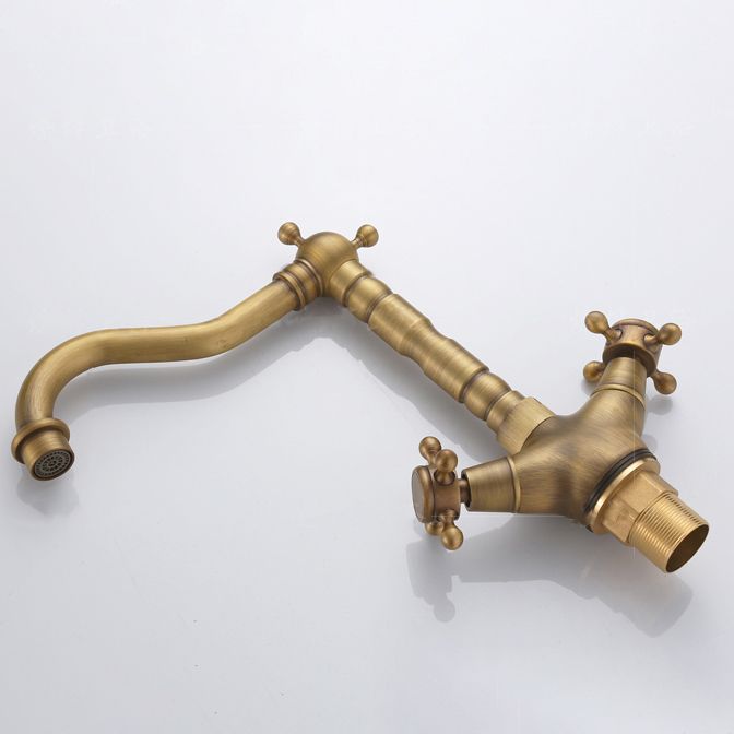 Industrial Wide Spread Bathroom Faucet 1-Handle Lavatory Faucet