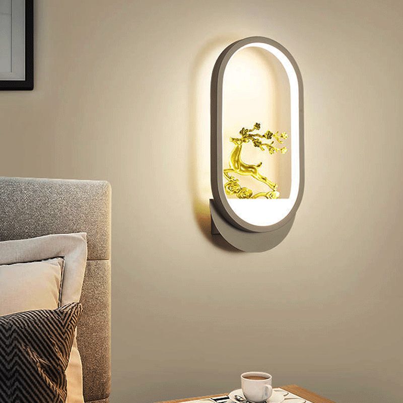 Geometry Shape Wall Lights Kid Style Metal 1 Light Wall Mount Light