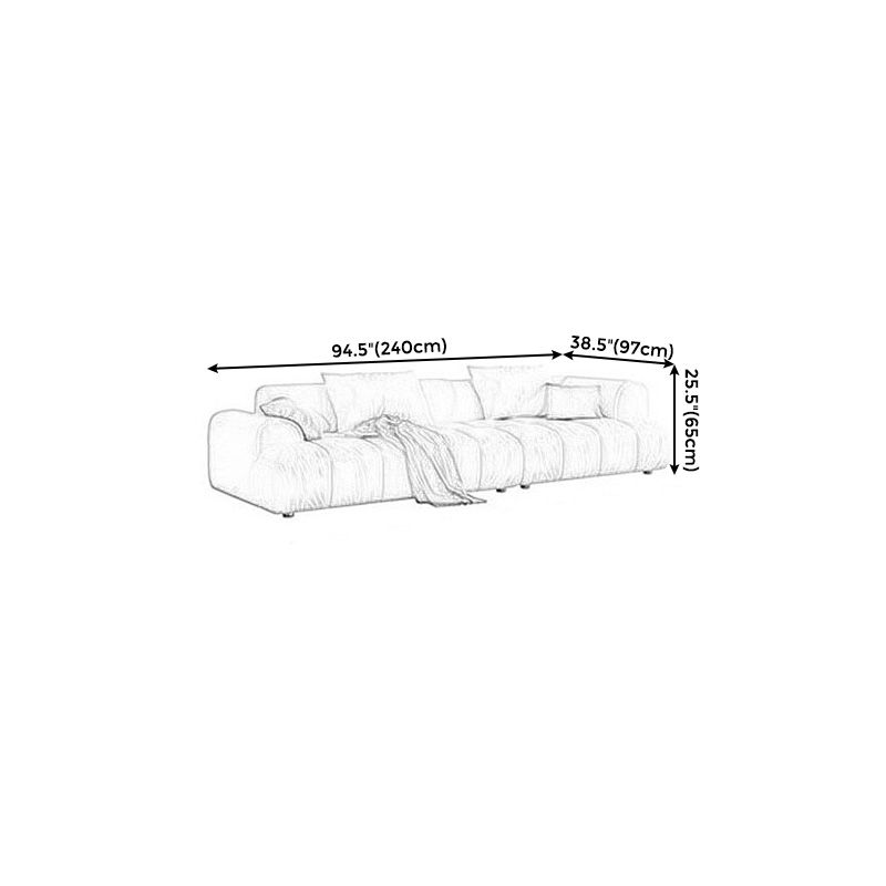 Stationary Square Arm Standard Cushions Contemporary Seating for Living Room