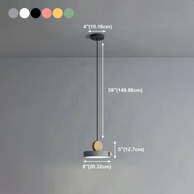 Modern Style Round Down Lighting Wood Multi Lights Hanging Ceiling Lights