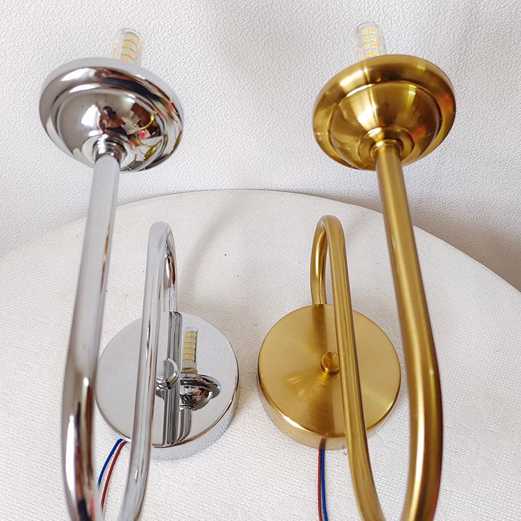 Metal Modern Wall Sconce Ball Shape Wall Light with Glass Shade