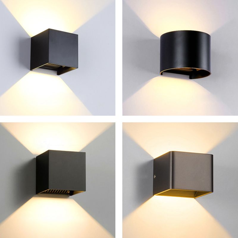 Modern Minimalist Style Geometrical Wall Mounted Light Fixture Metal 2 Lights Wall Lights