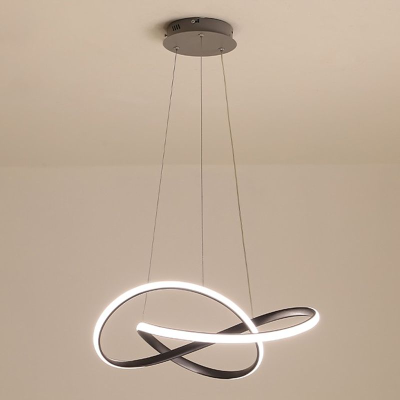 Modern karakteristiek LED Hangende lamp Acryl lineaire kroonluchter voor woonkamer