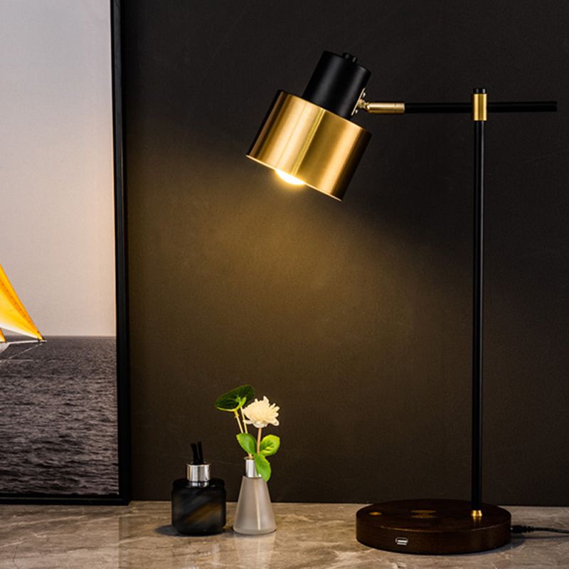 Modern Eye Caring Table Lamp Metallic Desk Light for Study Bedroom Sitting Room