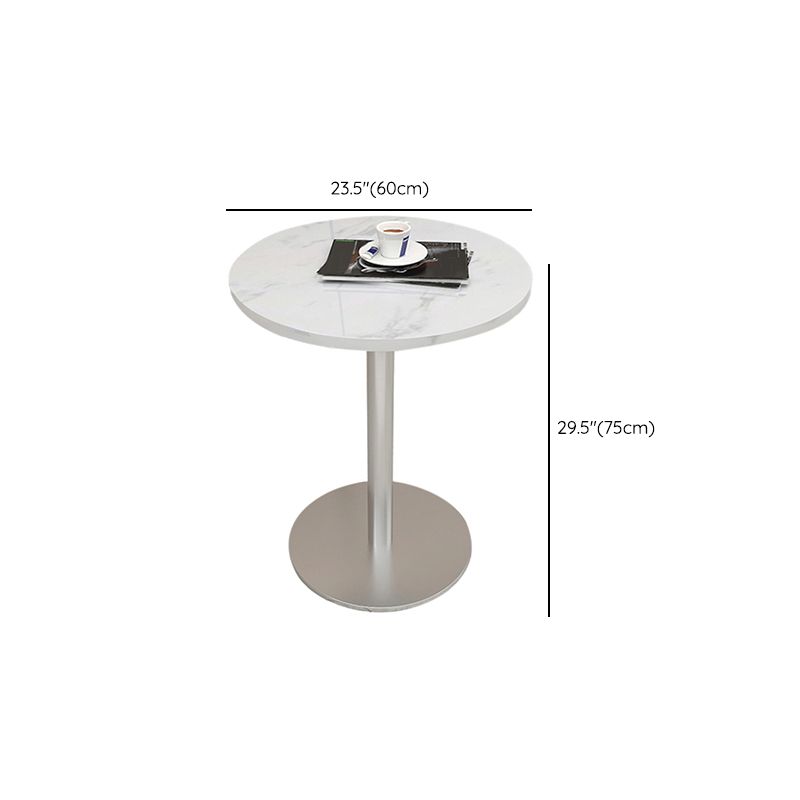 Modern Geometric Stone Dining Table Metal Base for Dining Room