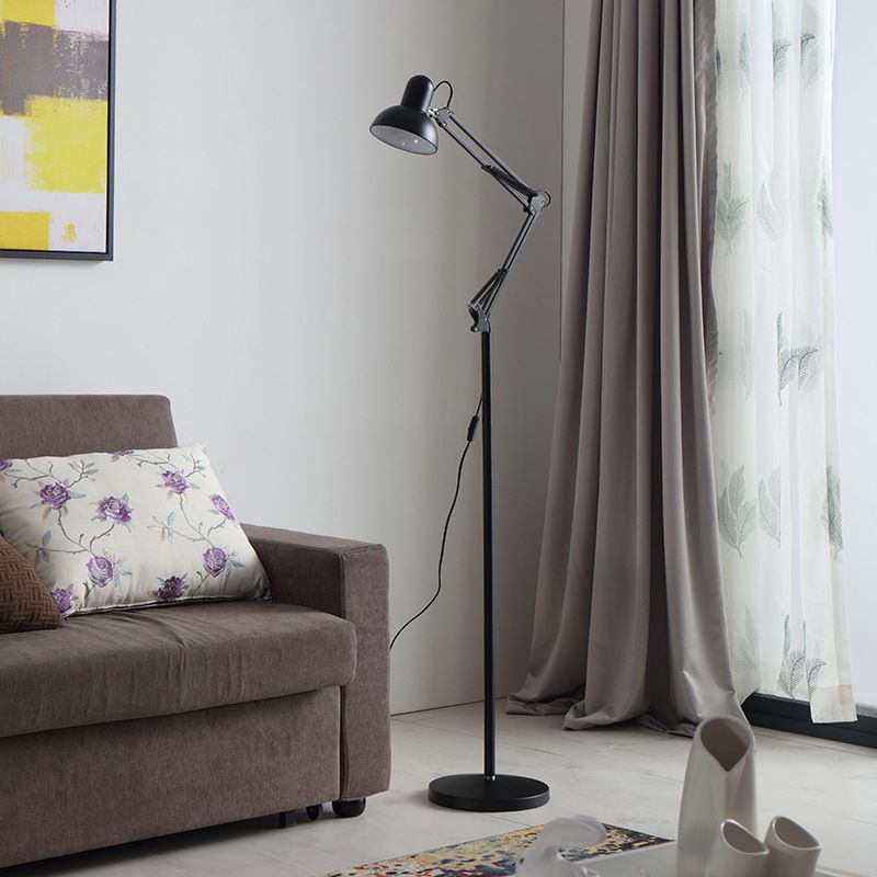 Geometric Shape Metal Floor Light Modern Style Single Light Floor Mount Light
