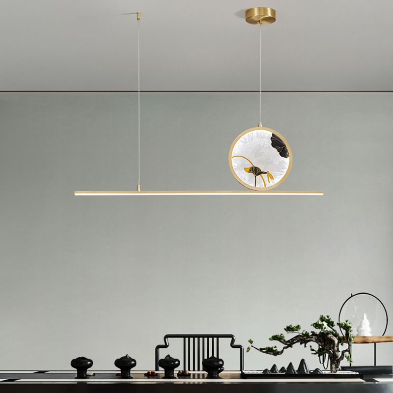 Modern Pendant Lighting for Kitchen Island Linear Island Pendant Lights Metal 2-Light